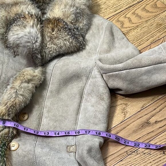 SHEARING REAL FUR LINED COAT SIZE M - Picture 8 of 16